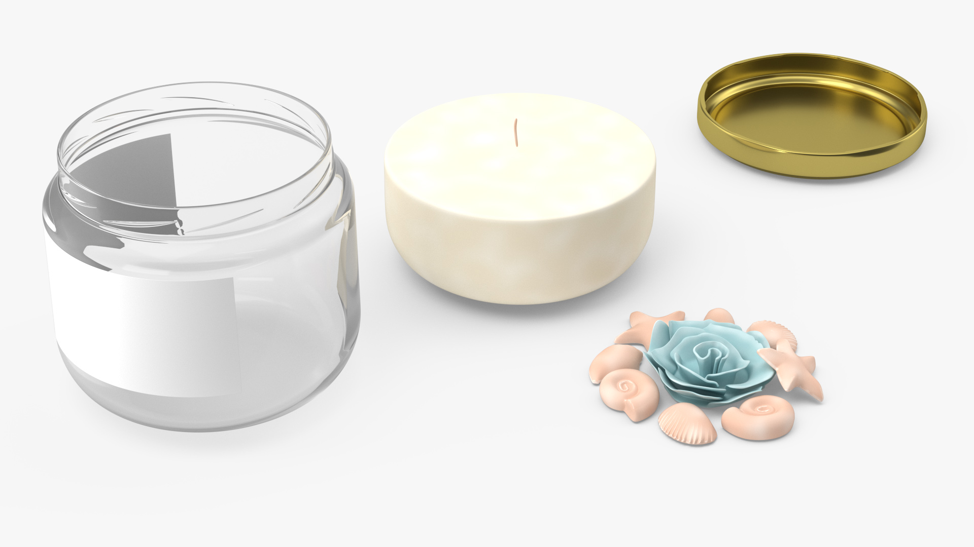 3D Jar Candle with Cover