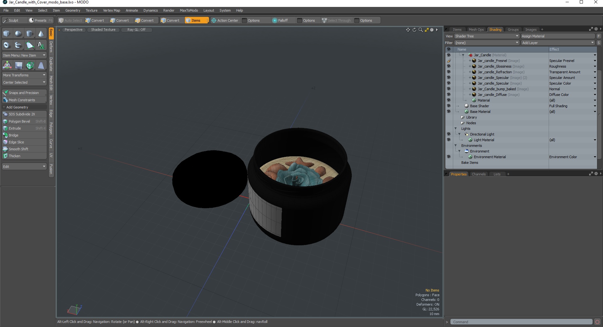 3D Jar Candle with Cover