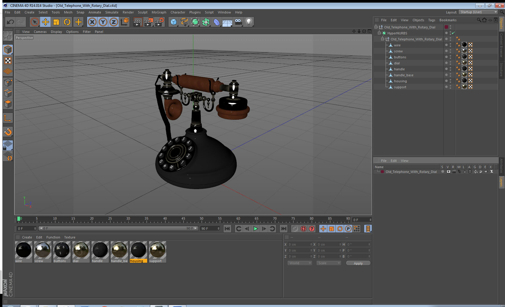 3D model Old Telephone With Rotary Dial