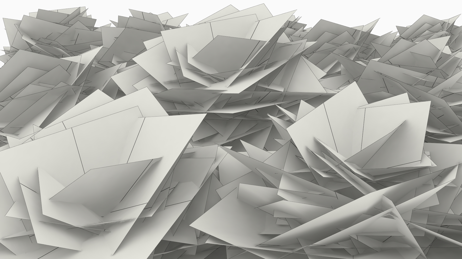 Low Poly Clover Flowers with Leaves Pink White, view 8