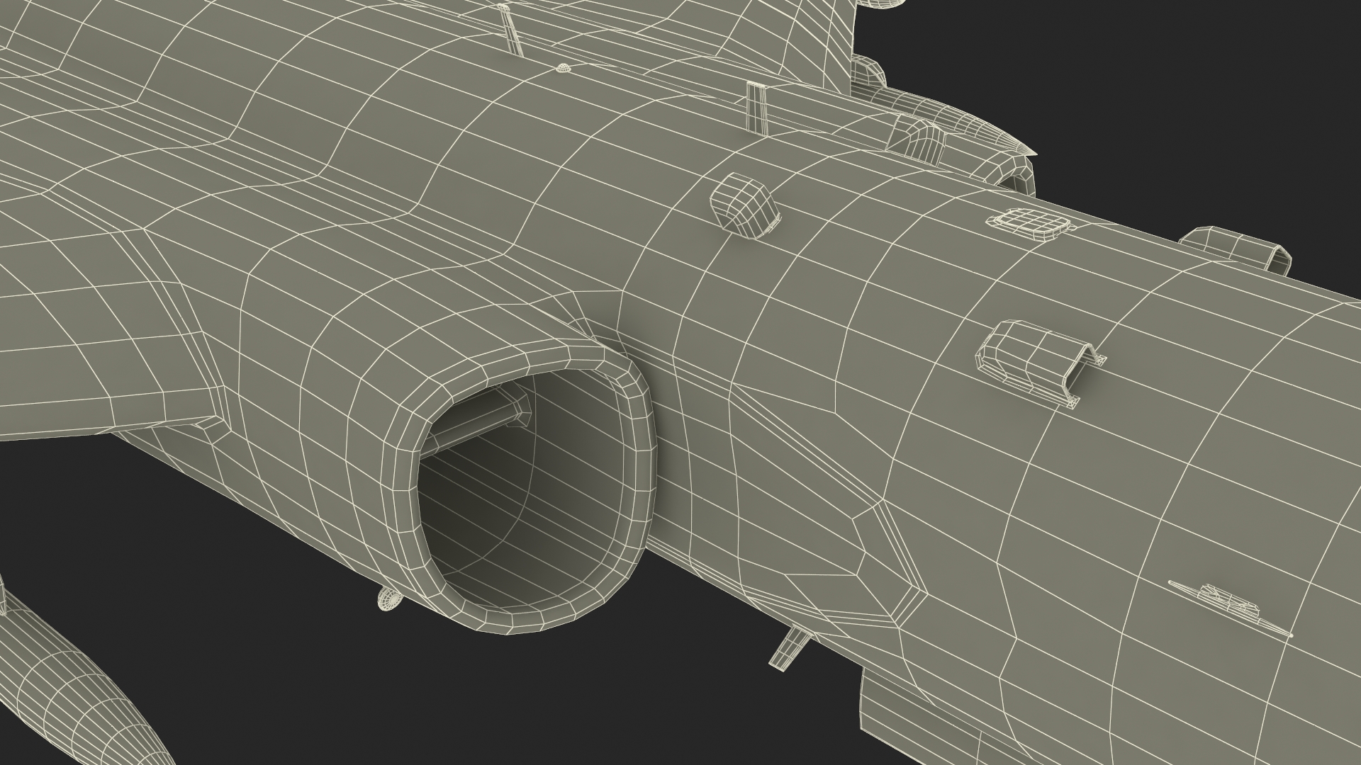 3D model Xian H-6 China Strategic Bomber with Weapon Maritime Strike Rigged for Cinema 4D