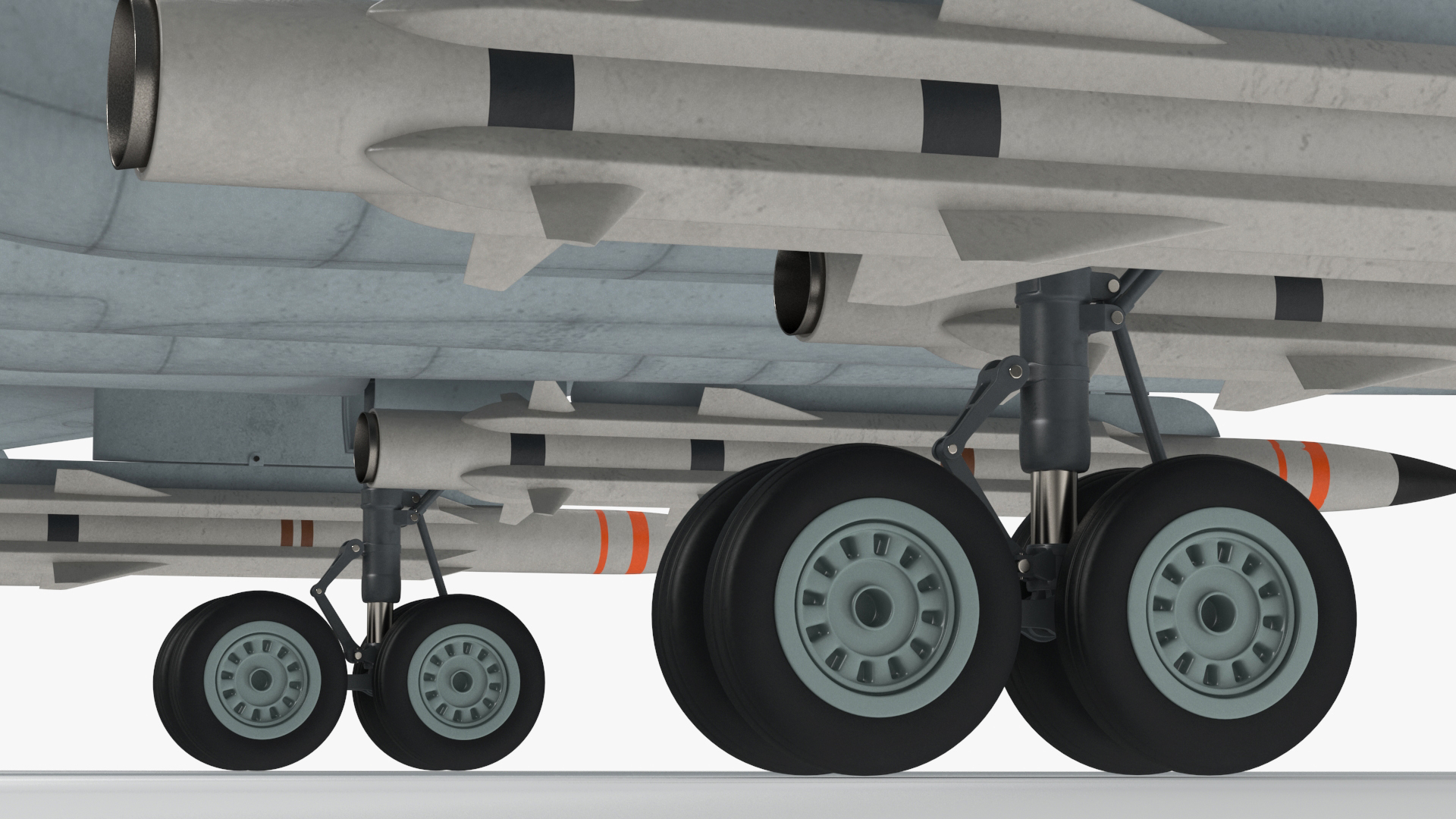 3D model Xian H-6 China Strategic Bomber with Weapon Maritime Strike Rigged for Cinema 4D
