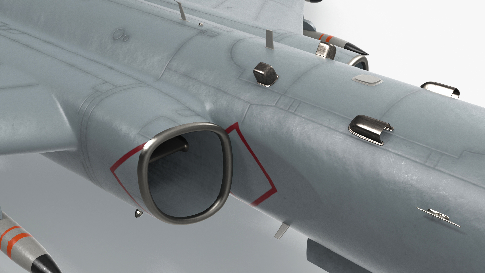 3D model Xian H-6 China Strategic Bomber with Weapon Maritime Strike Rigged for Cinema 4D