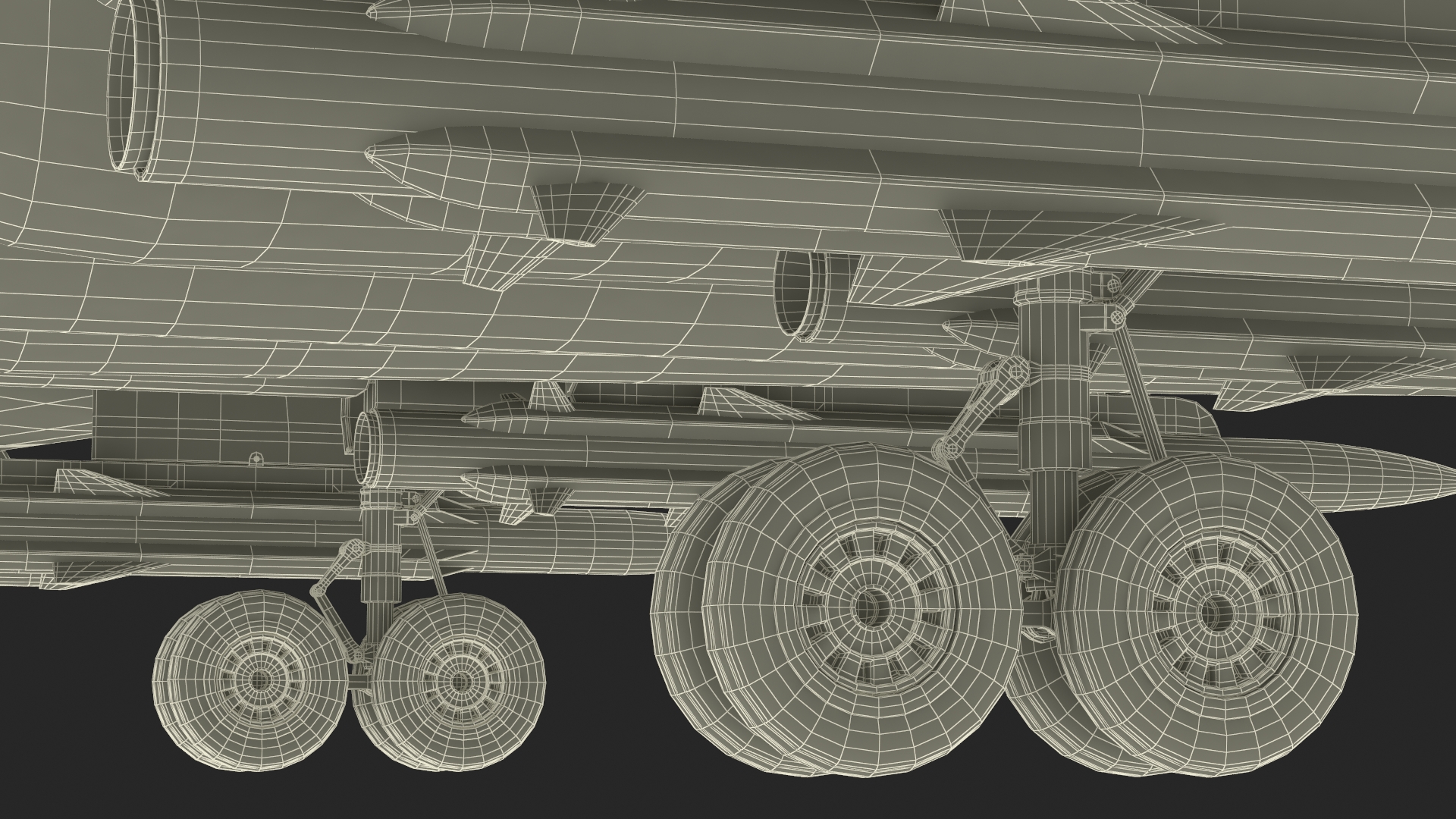 3D model Xian H-6 China Strategic Bomber with Weapon Maritime Strike Rigged for Cinema 4D