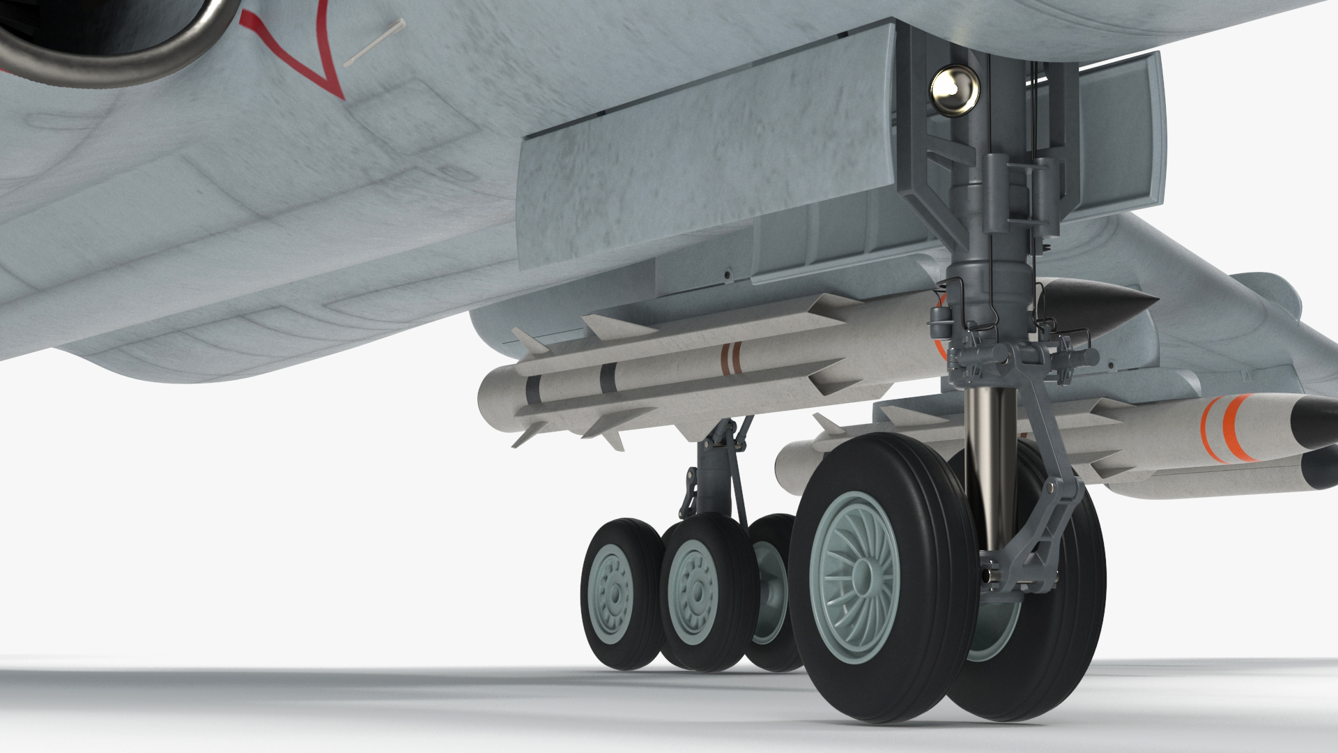 3D model Xian H-6 China Strategic Bomber with Weapon Maritime Strike Rigged for Cinema 4D