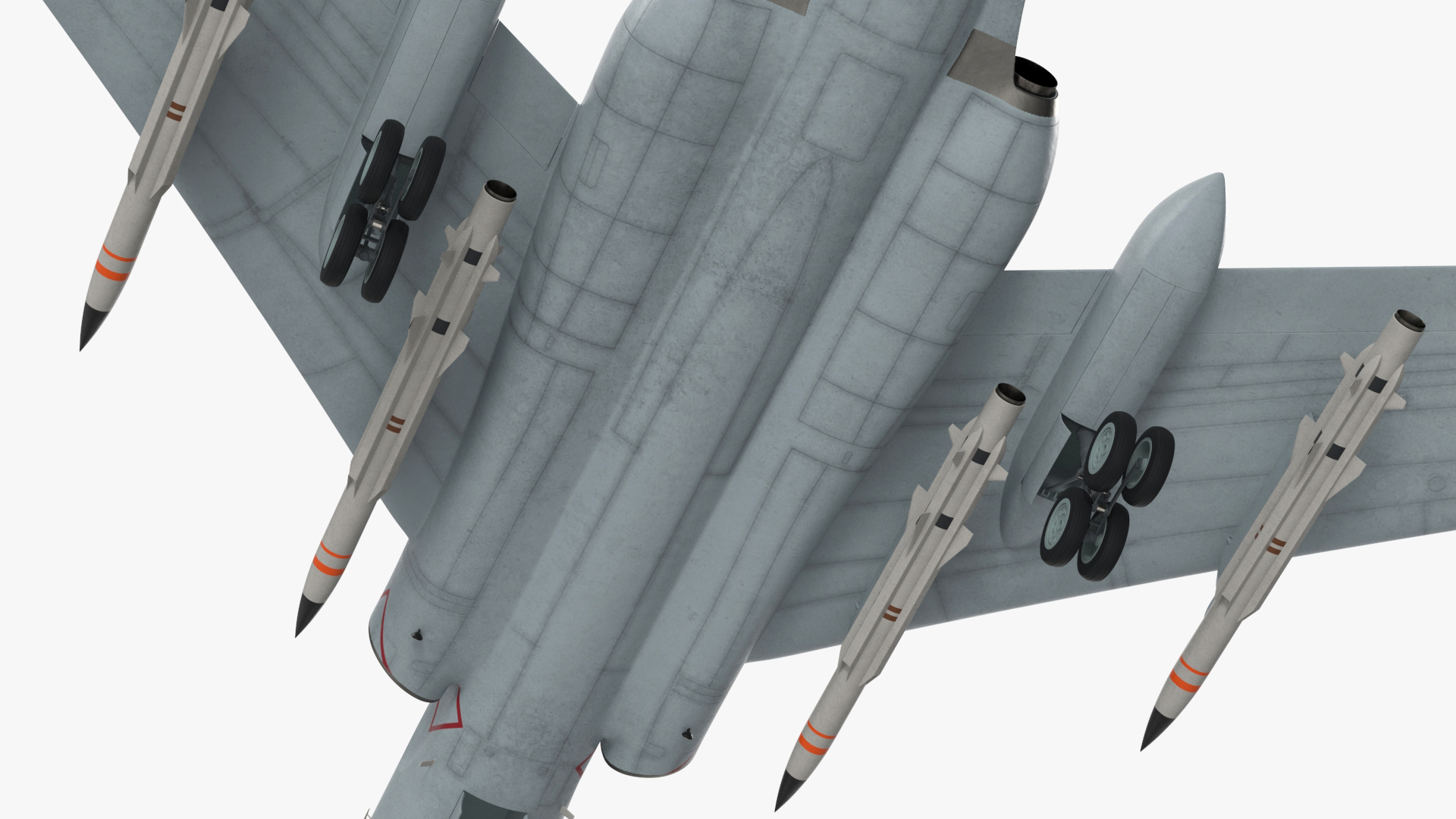 3D model Xian H-6 China Strategic Bomber with Weapon Maritime Strike Rigged for Cinema 4D