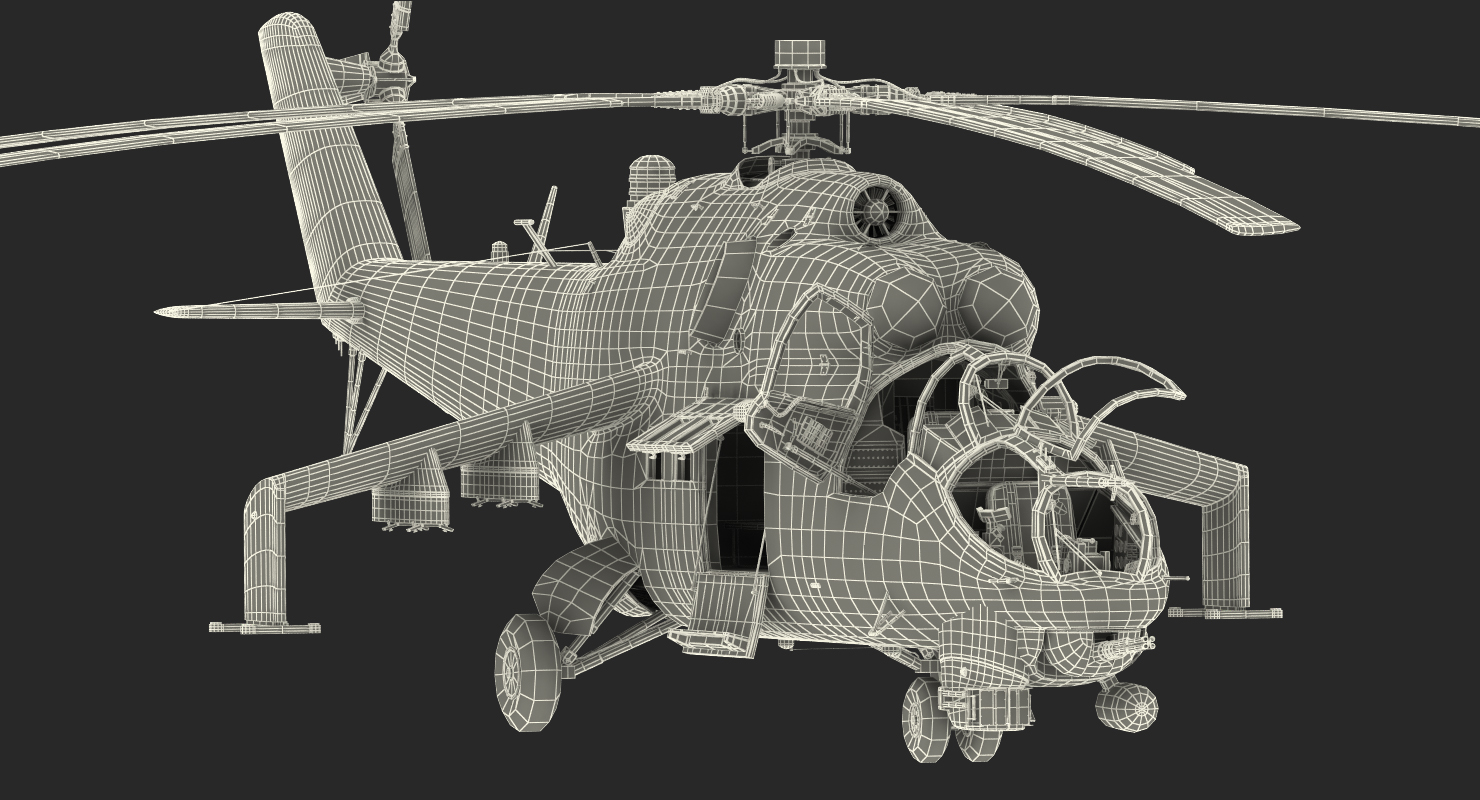 3D model Russian Helicopter Mil Mi 24 2