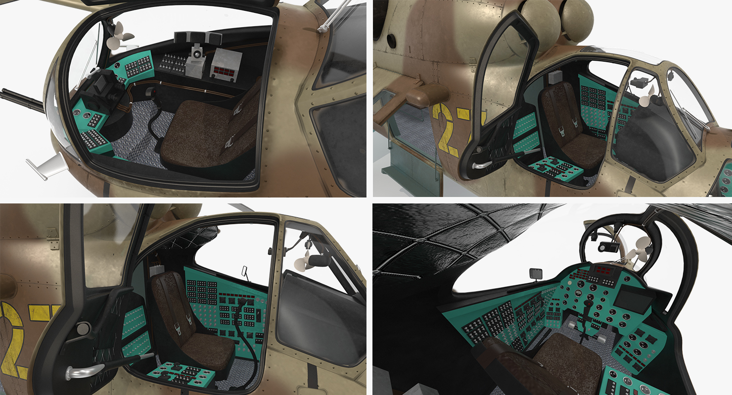 3D model Russian Helicopter Mil Mi 24 2