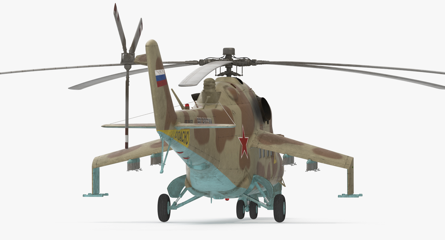 3D model Russian Helicopter Mil Mi 24 2