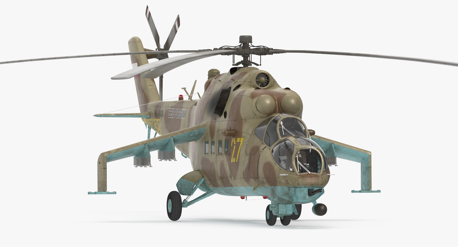 3D model Russian Helicopter Mil Mi 24 2