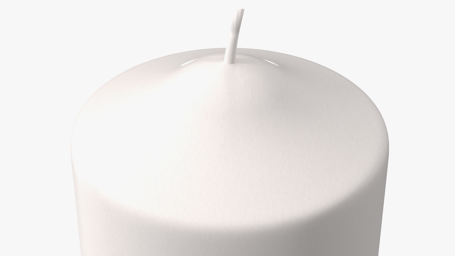 3D Dome Top Pillar Candle White model