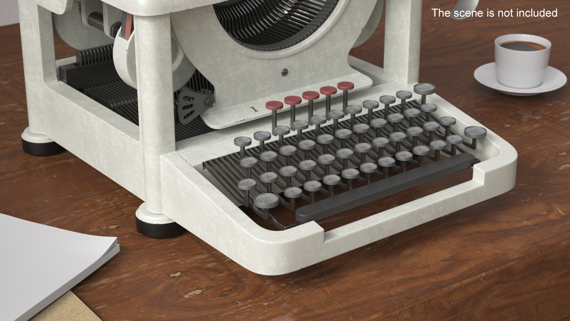 3D Typewriter Vintage model