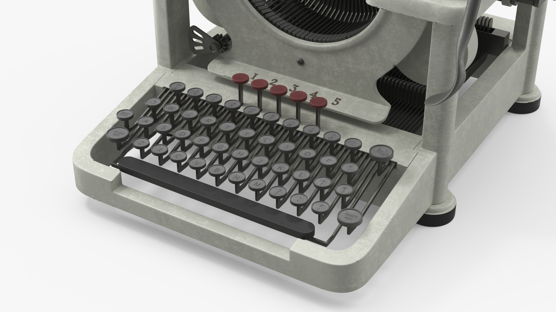 3D Typewriter Vintage model
