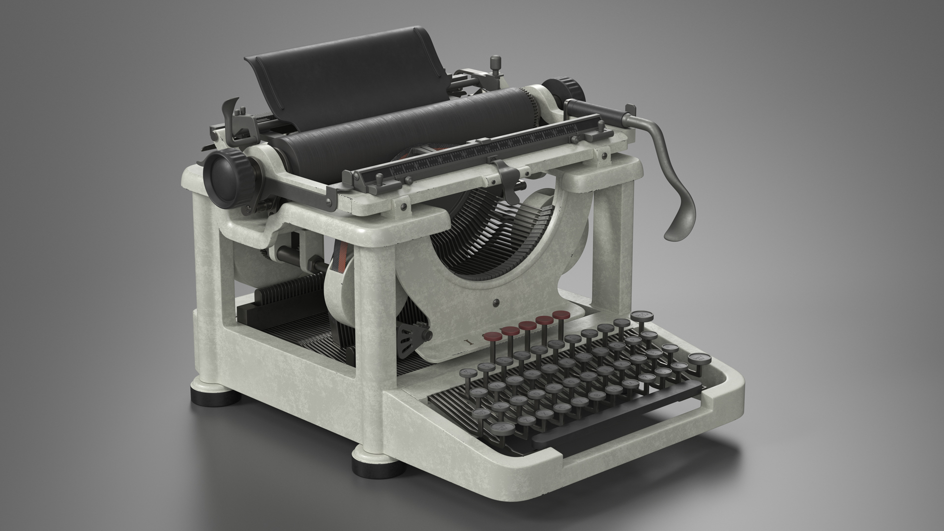 3D Typewriter Vintage model