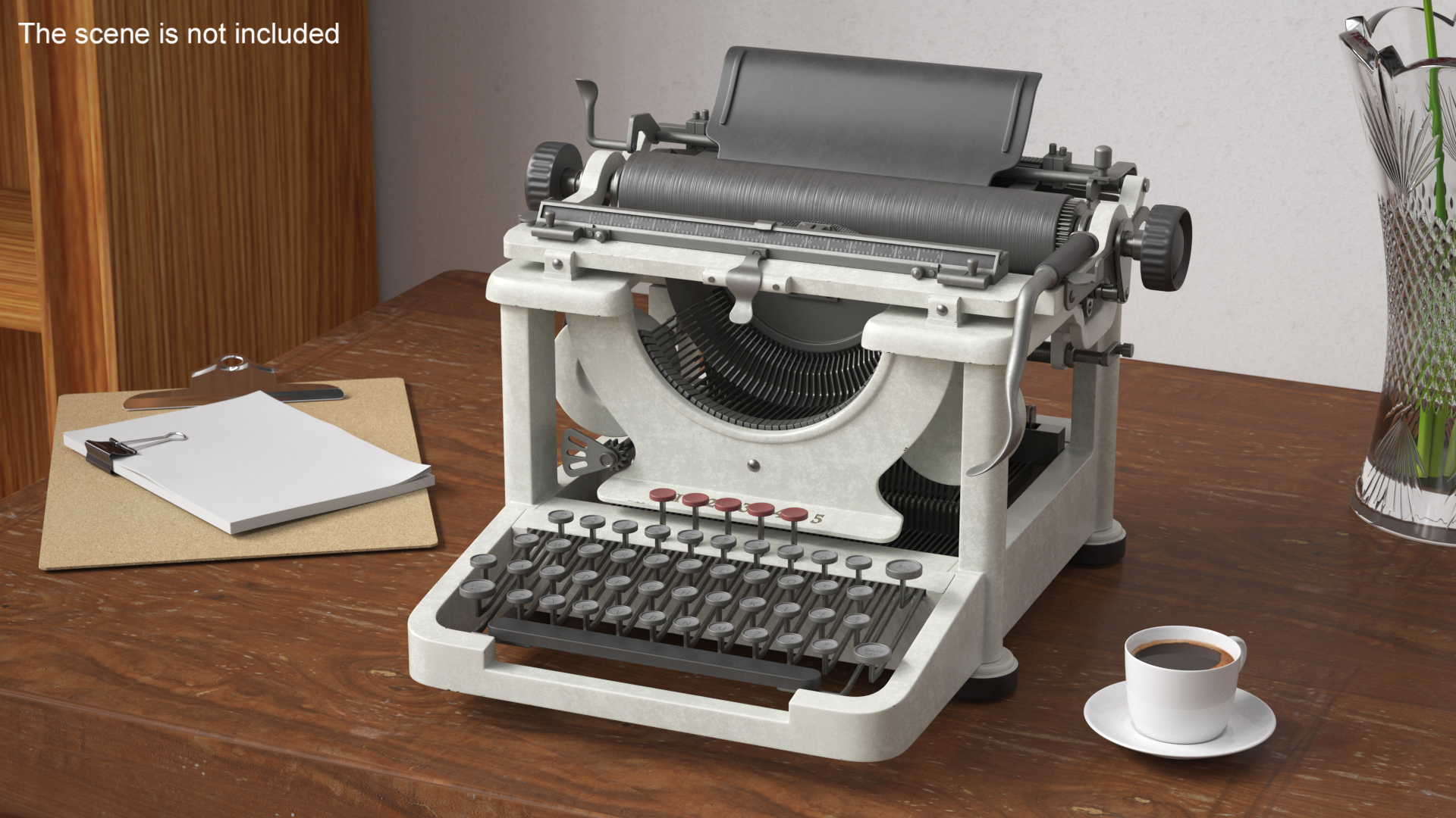 3D Typewriter Vintage model