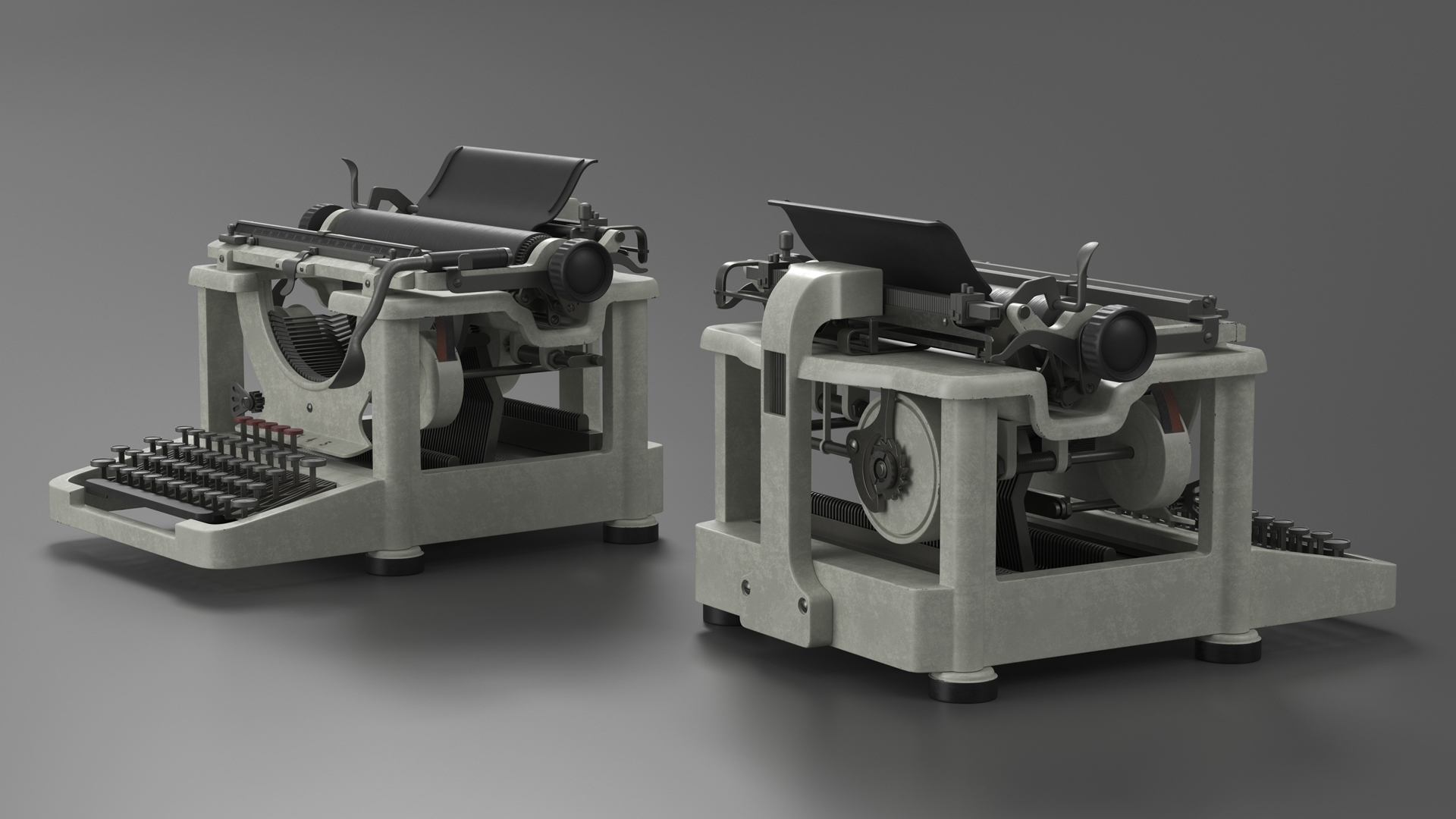 3D Typewriter Vintage model