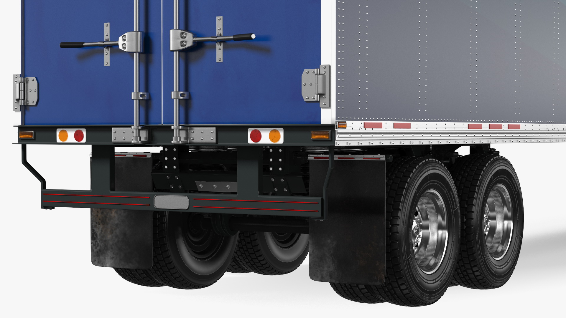 Semi Truck with Trailer Generic Simple Interior Your Design 3D model
