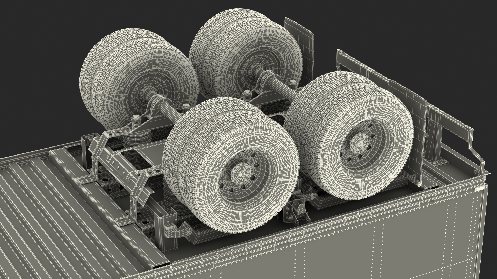 Semi Truck with Trailer Generic Simple Interior Your Design 3D model