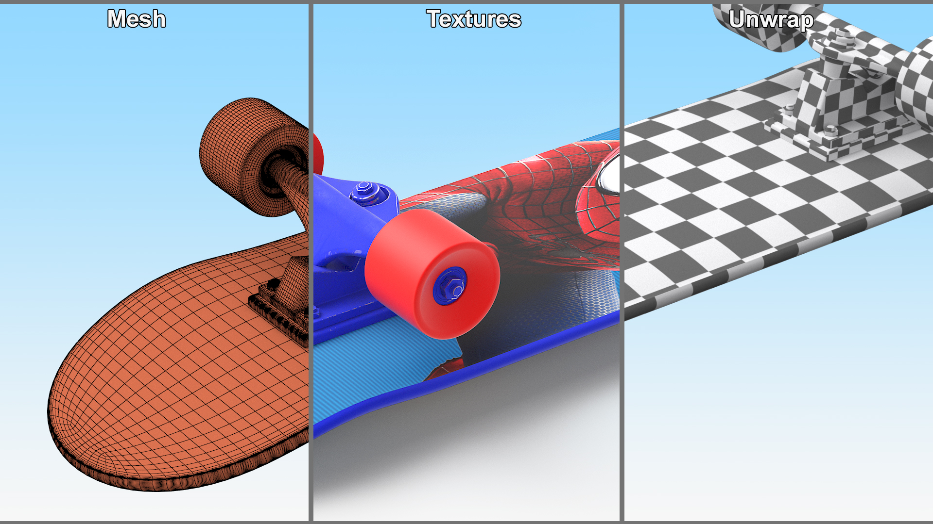 Classic Skateboard Spider-Man 3D model