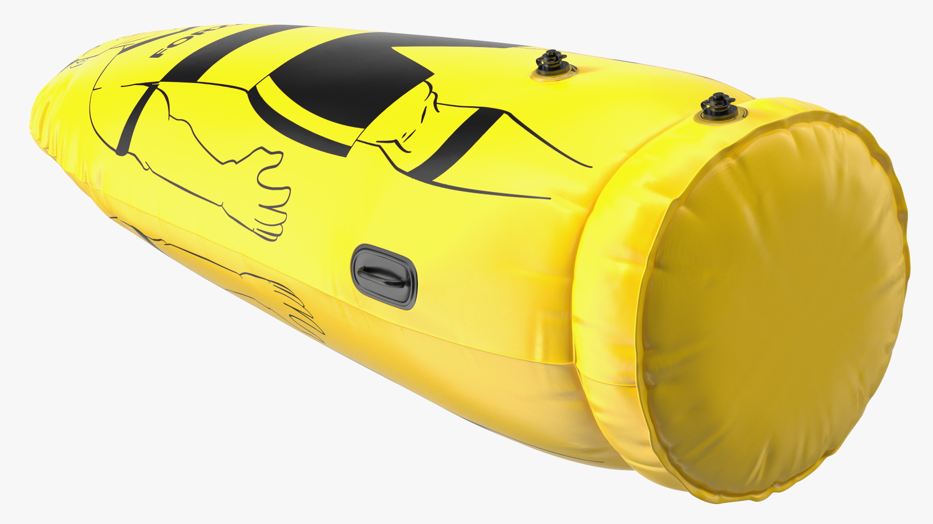 Inflatable Soccer Kick Dummy Junior Yellow 3D