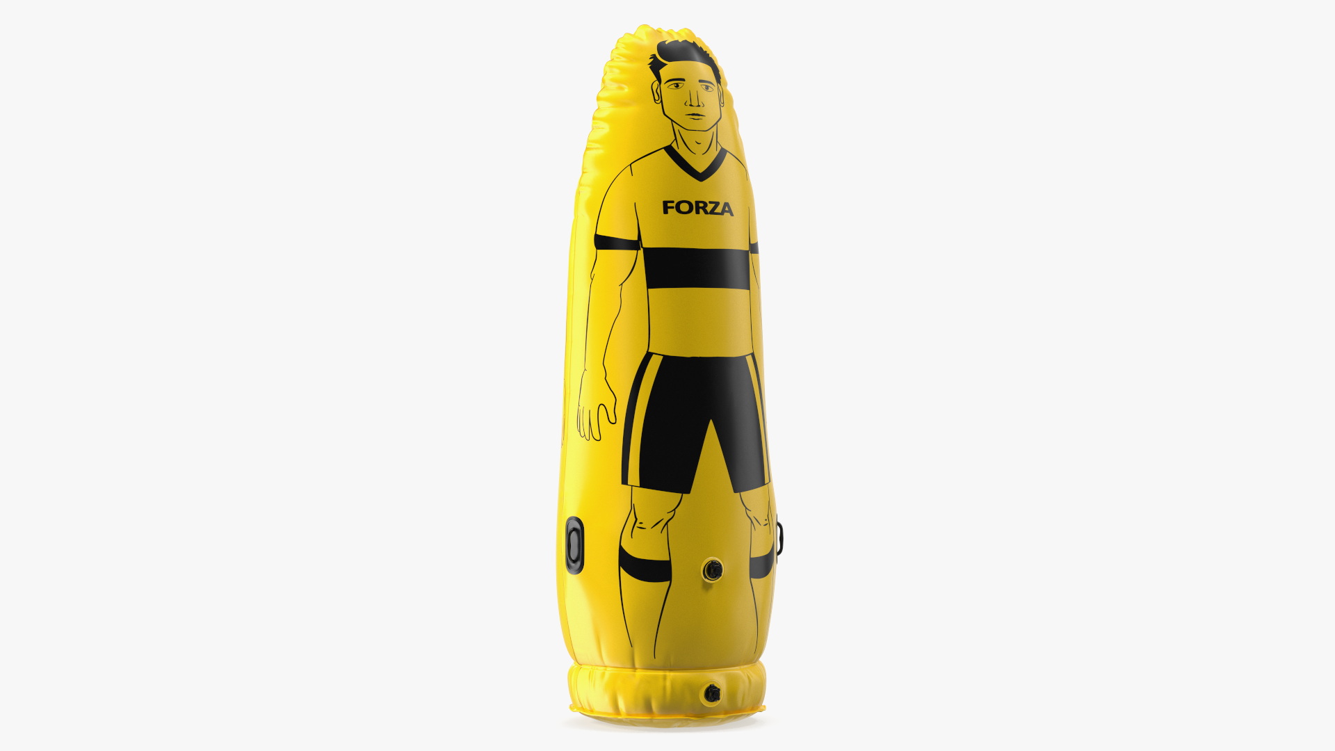Inflatable Soccer Kick Dummy Junior Yellow 3D