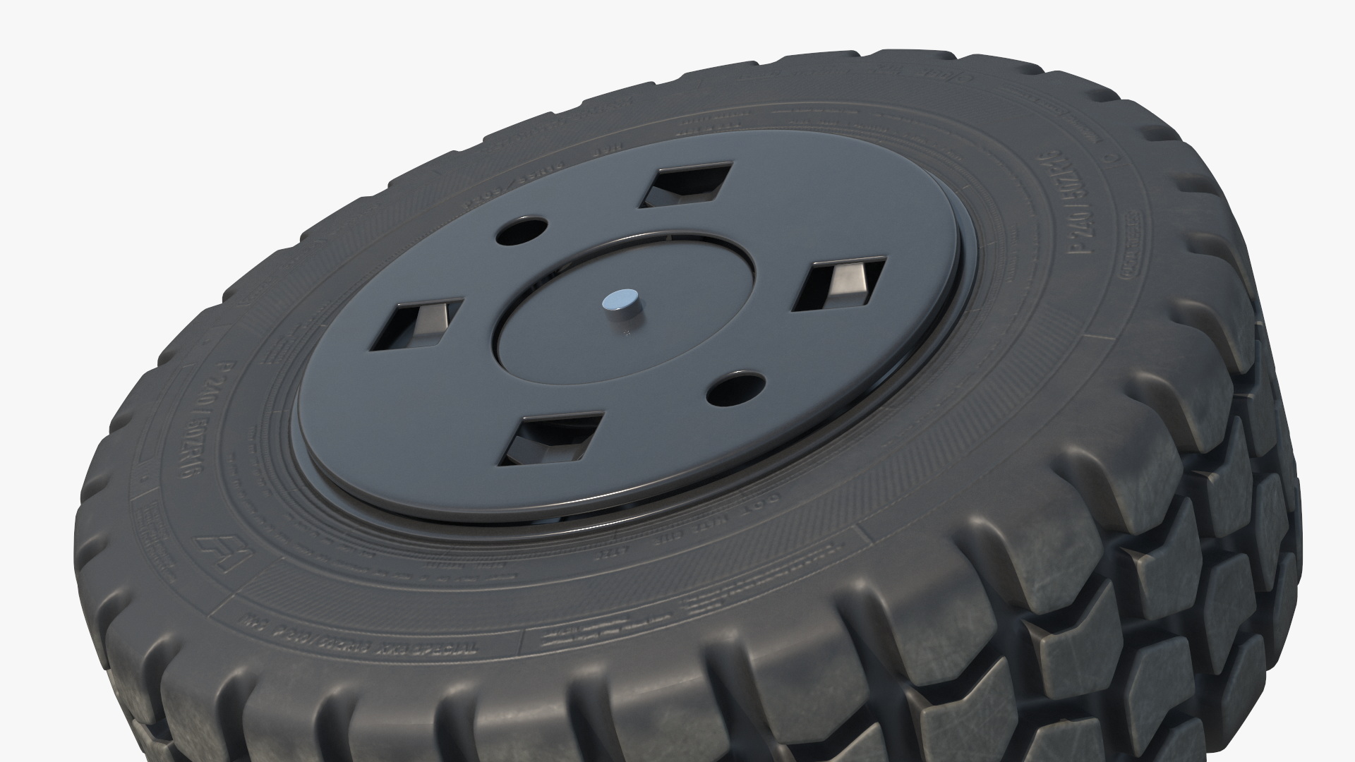 Military Style Off Road Wheel with Deep Tread - view 5