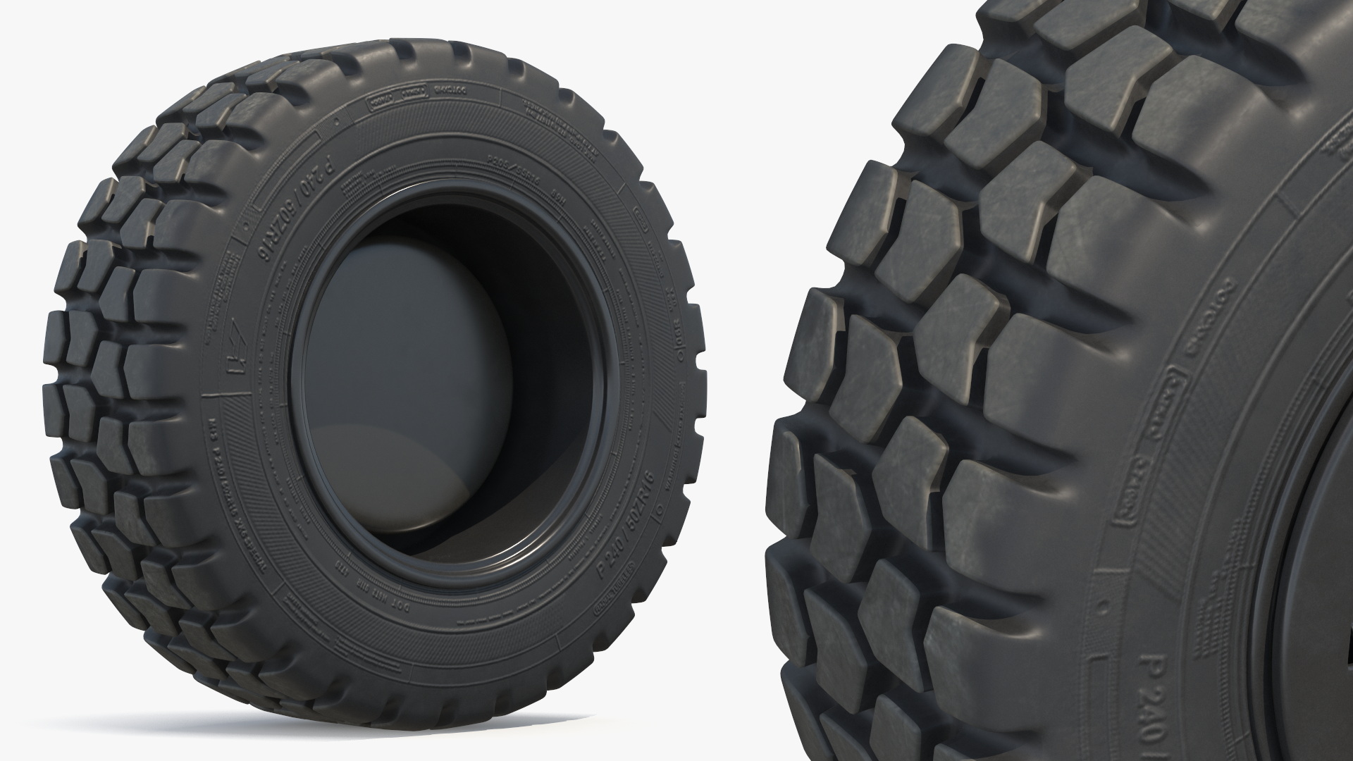 Military Style Off Road Wheel with Deep Tread - view 4