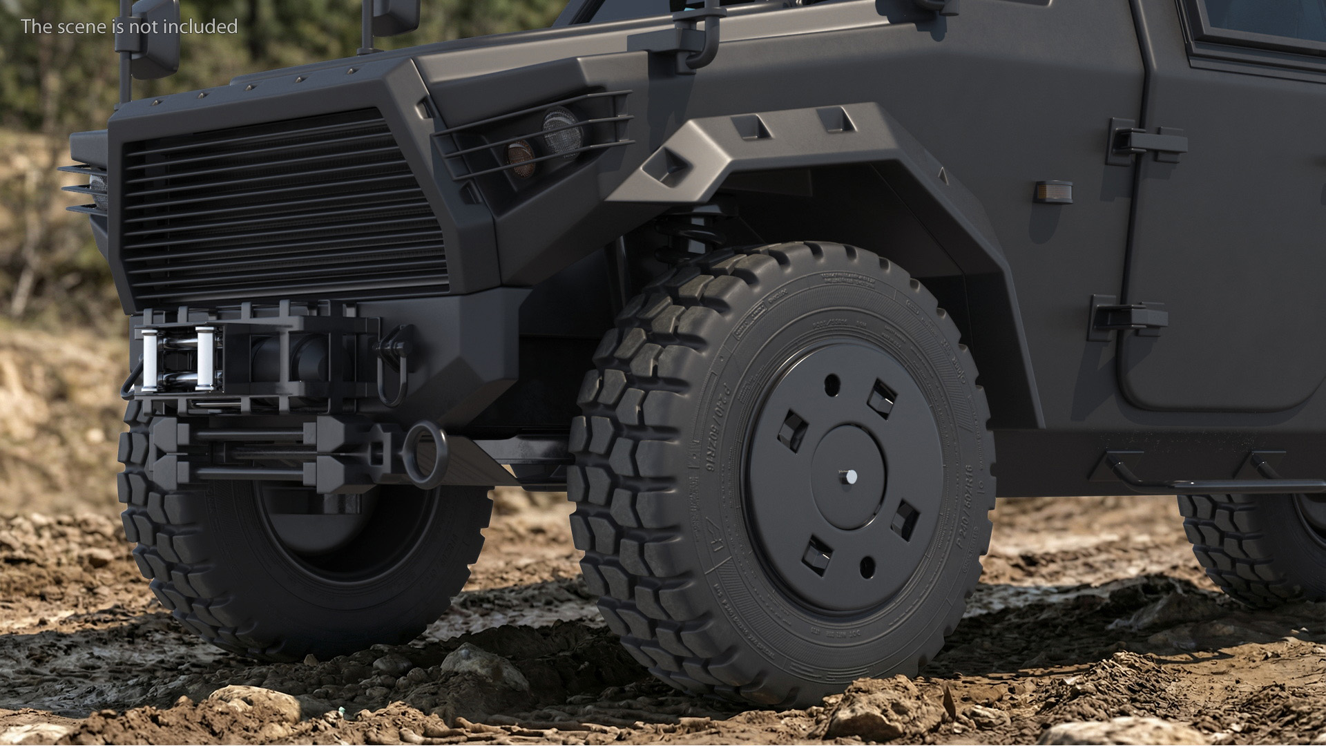 Military Style Off Road Wheel with Deep Tread - view 2
