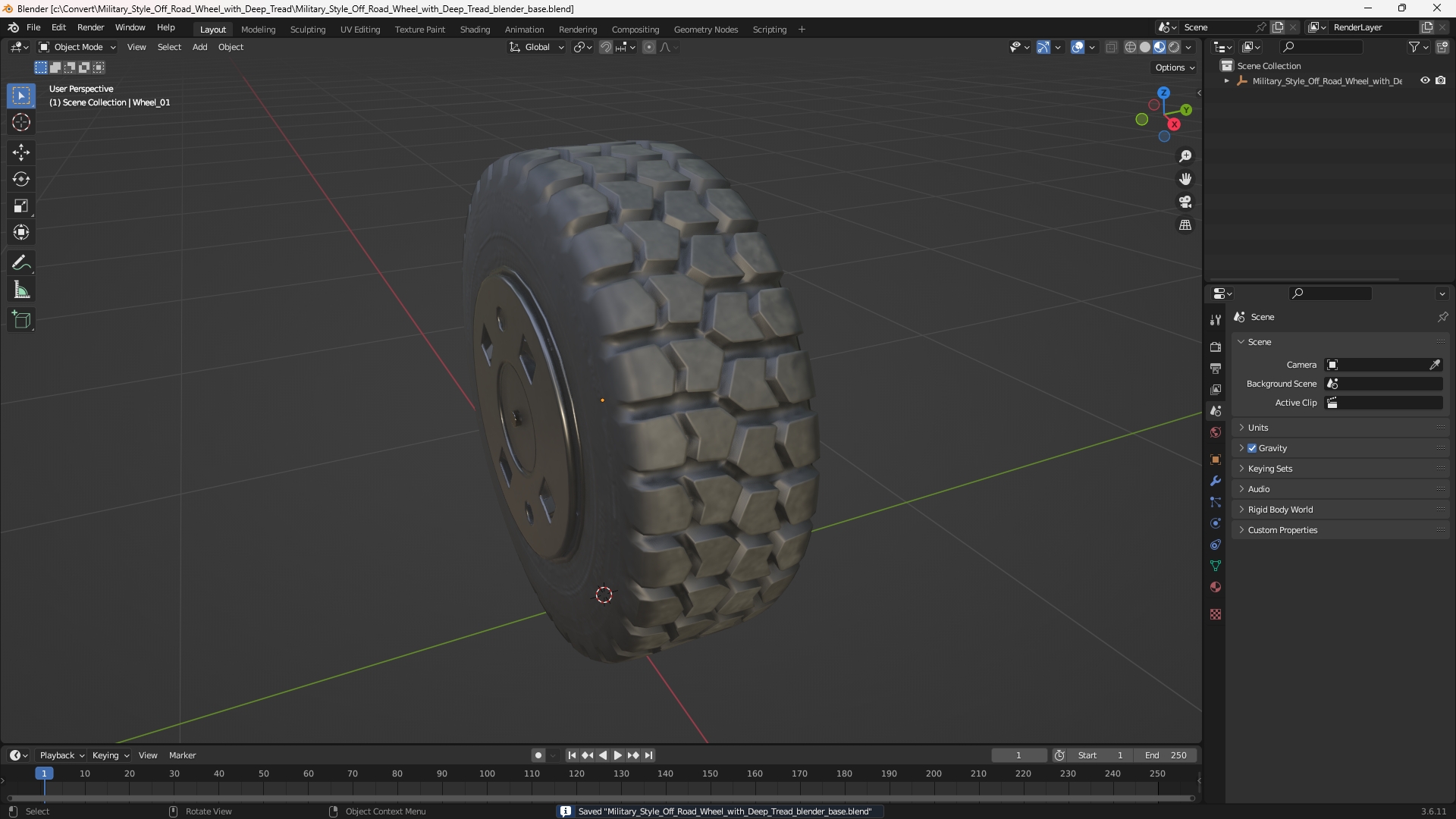 Military Style Off Road Wheel with Deep Tread - view 10
