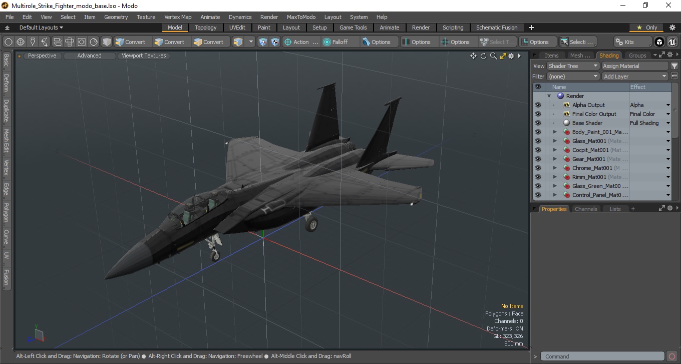 Multirole Strike Fighter 3D model