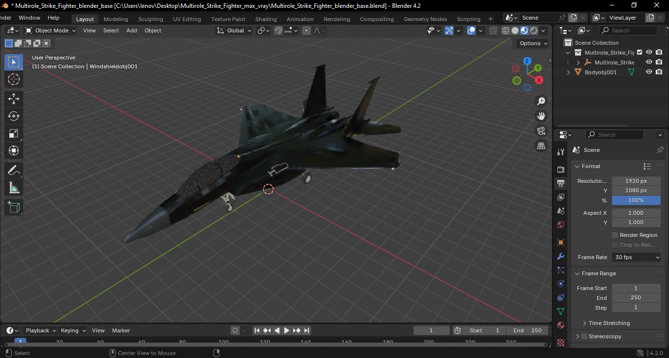 Multirole Strike Fighter 3D model