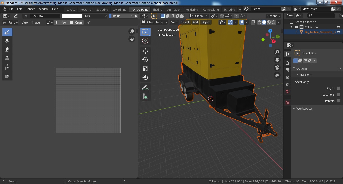 3D Big Mobile Generator Generic model