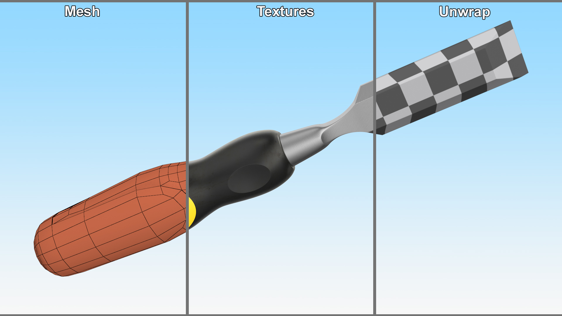 3D Wood Chisel Dewalt model
