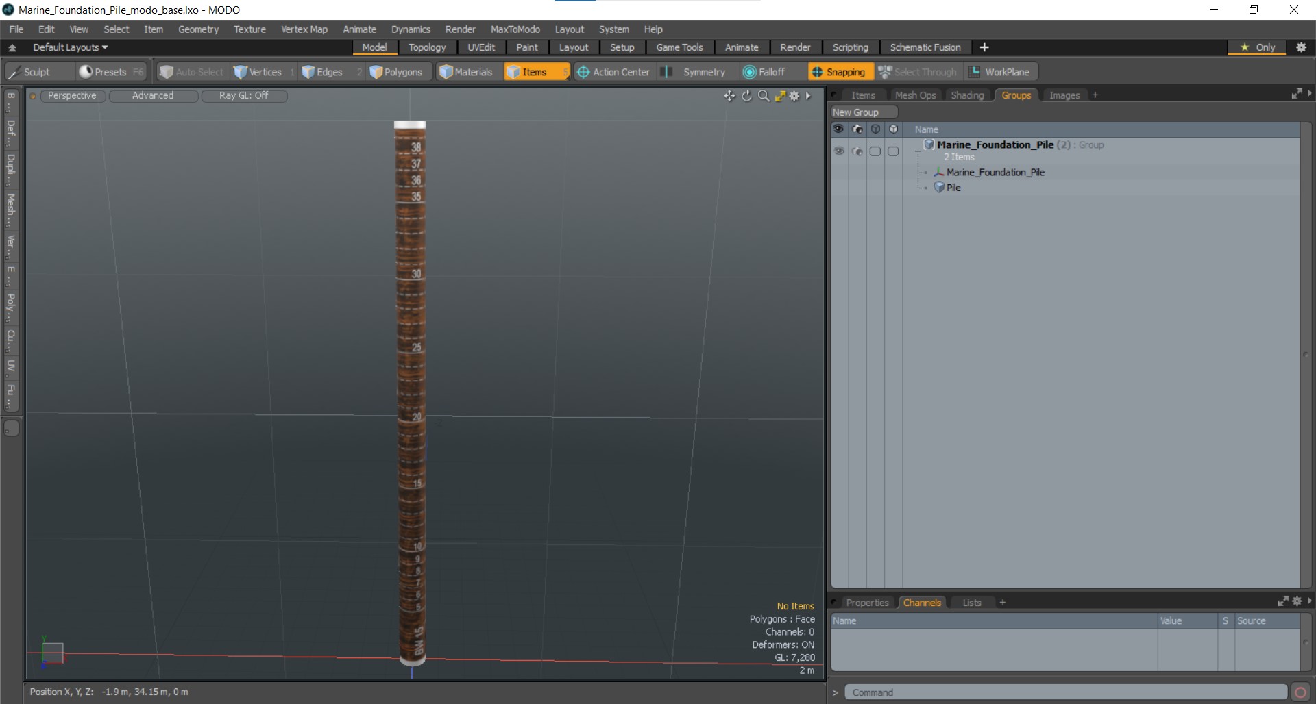 Marine Foundation Pile 3D