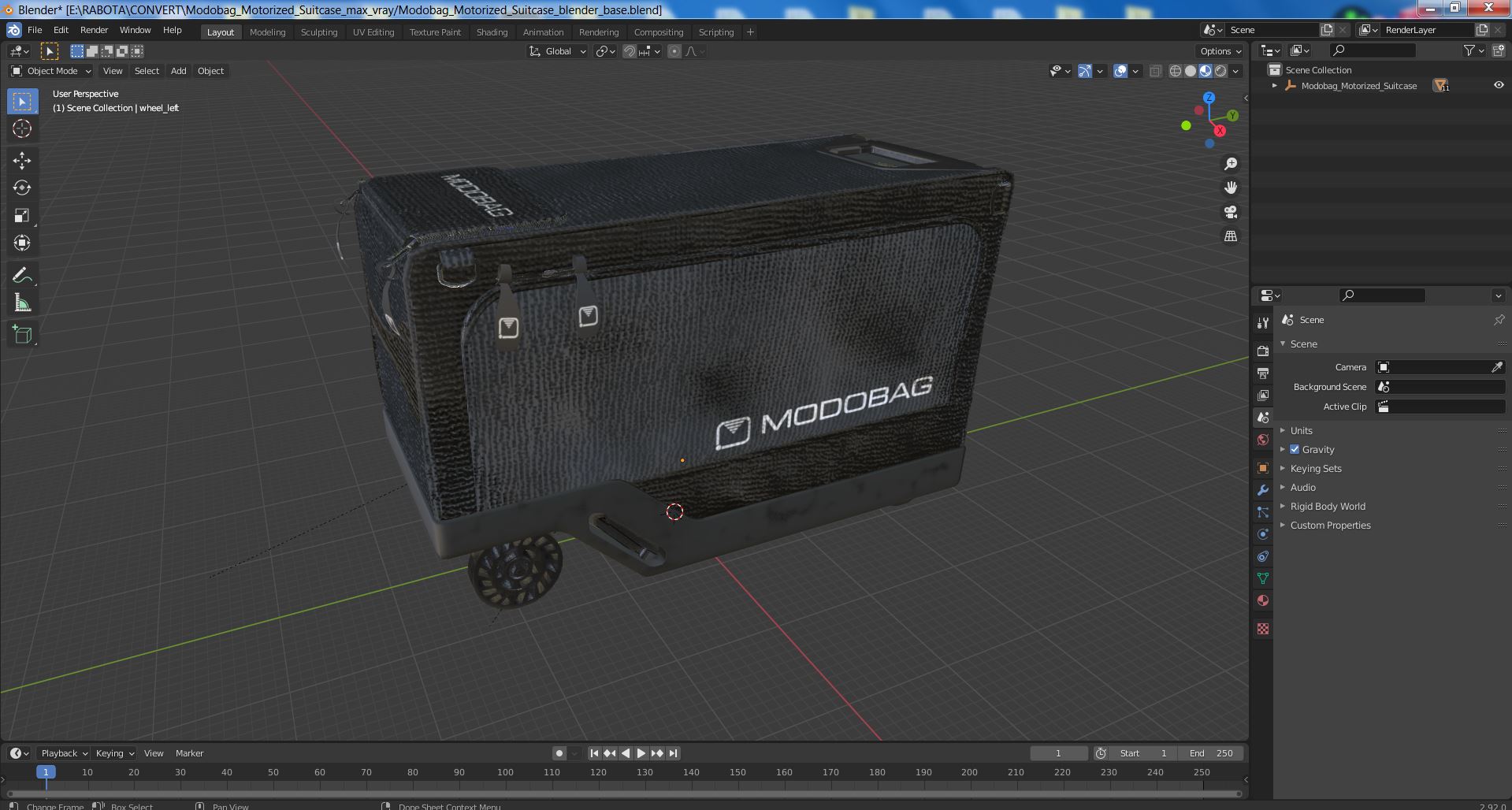 3D Modobag Motorized Suitcase