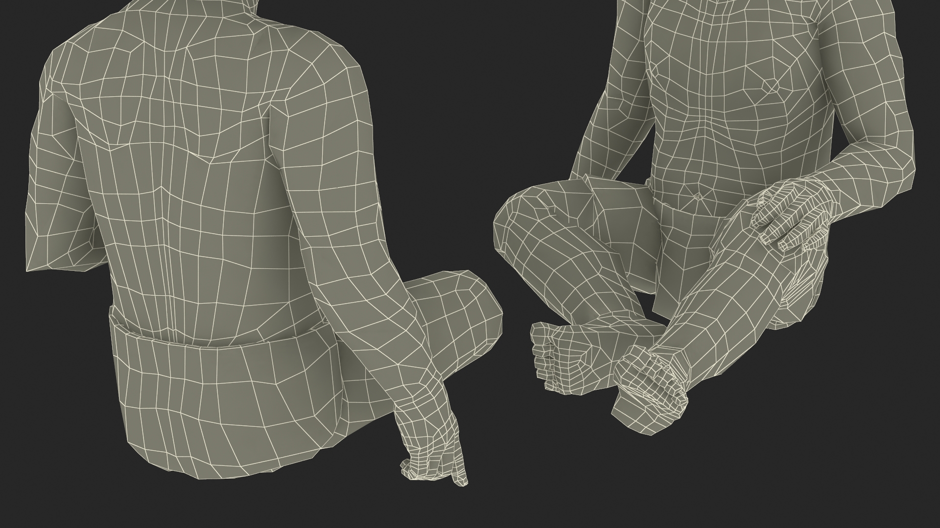 3D Boy Aged 1 Year in Diaper Sitting Pose model