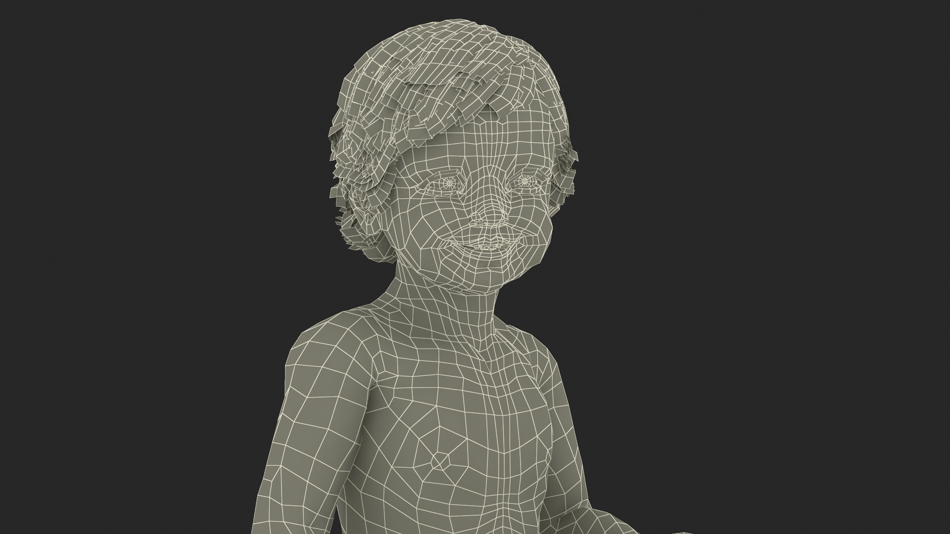 3D Boy Aged 1 Year in Diaper Sitting Pose model