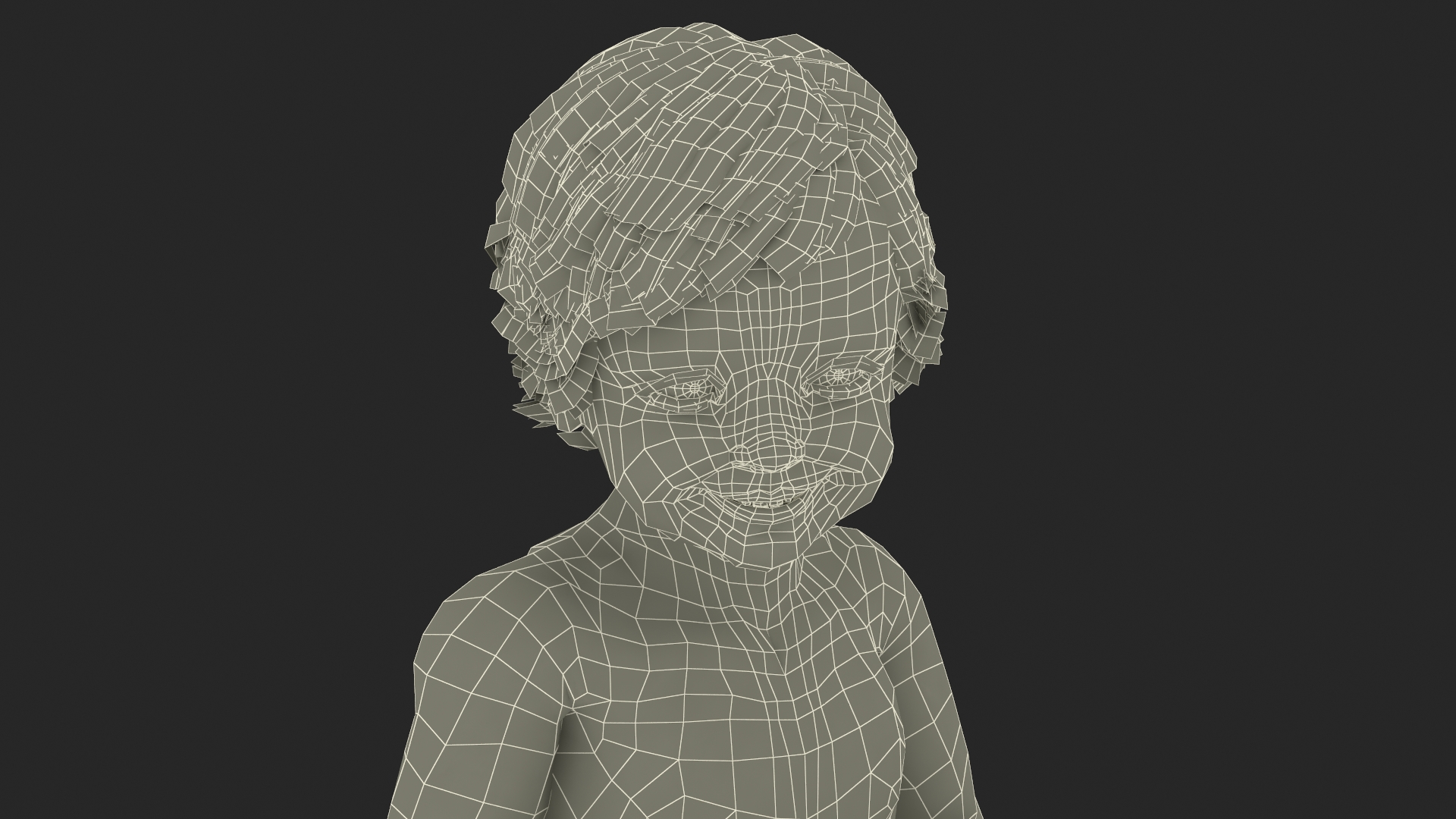 3D Boy Aged 1 Year in Diaper Sitting Pose model