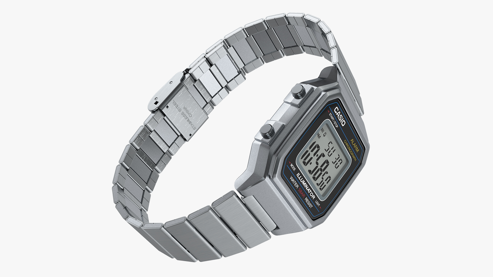 3D Casio Illuminator b650wd-1a Stainless Steel model