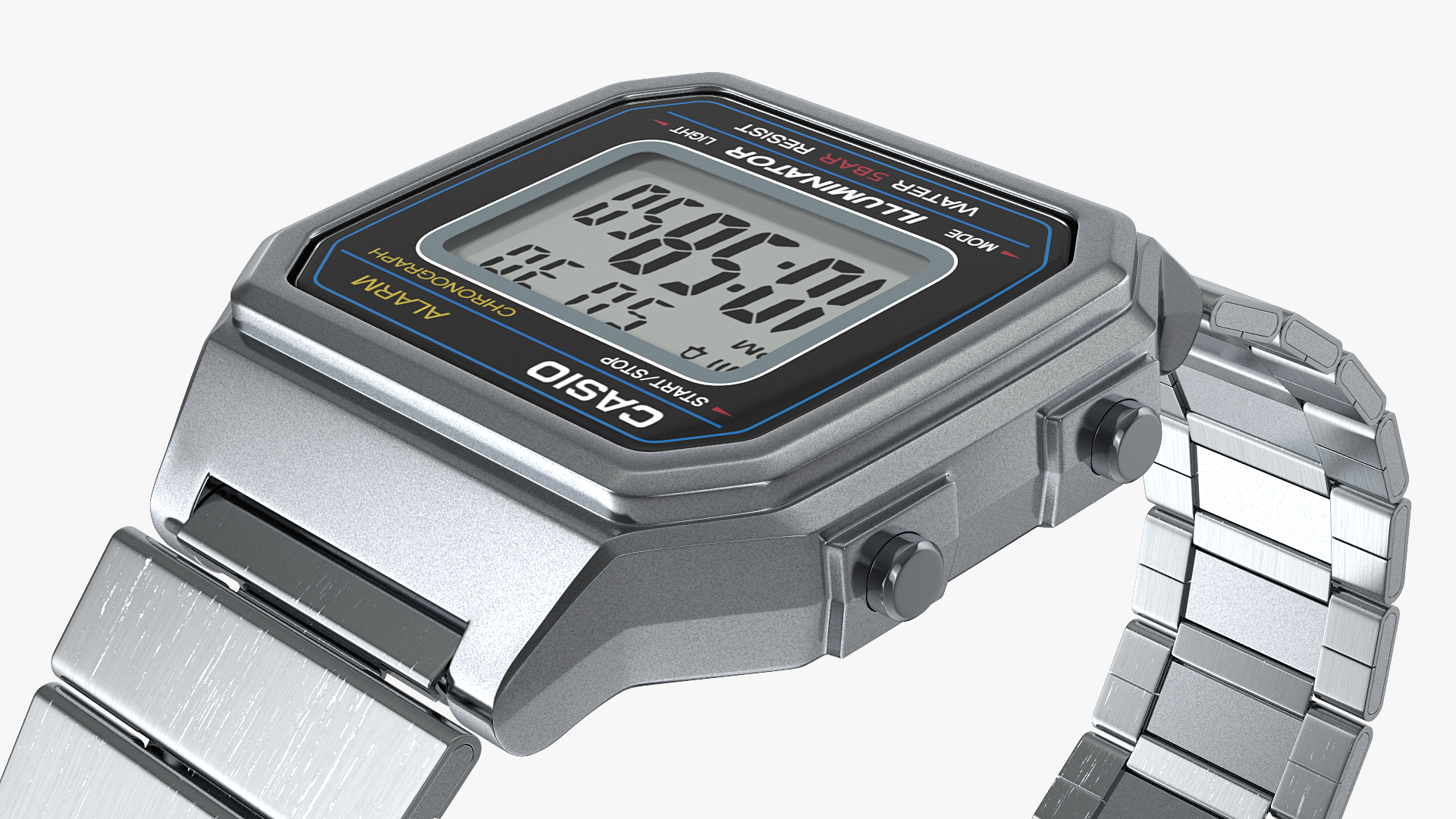 3D Casio Illuminator b650wd-1a Stainless Steel model