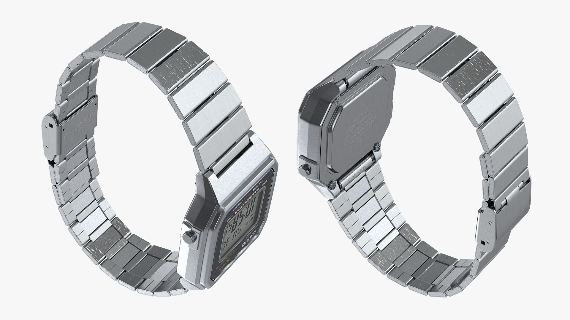 3D Casio Illuminator b650wd-1a Stainless Steel model