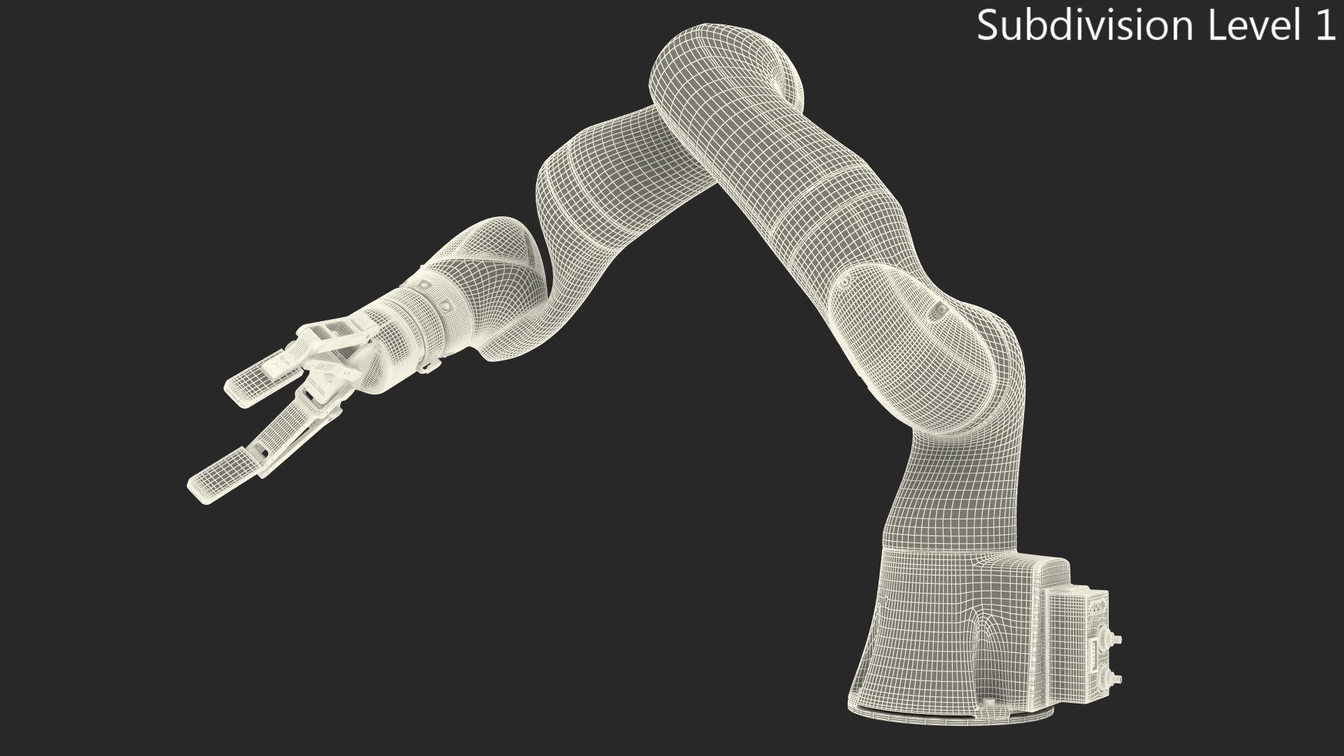 Generic Robot Hand with Two Finger Gripper Rigged 3D model