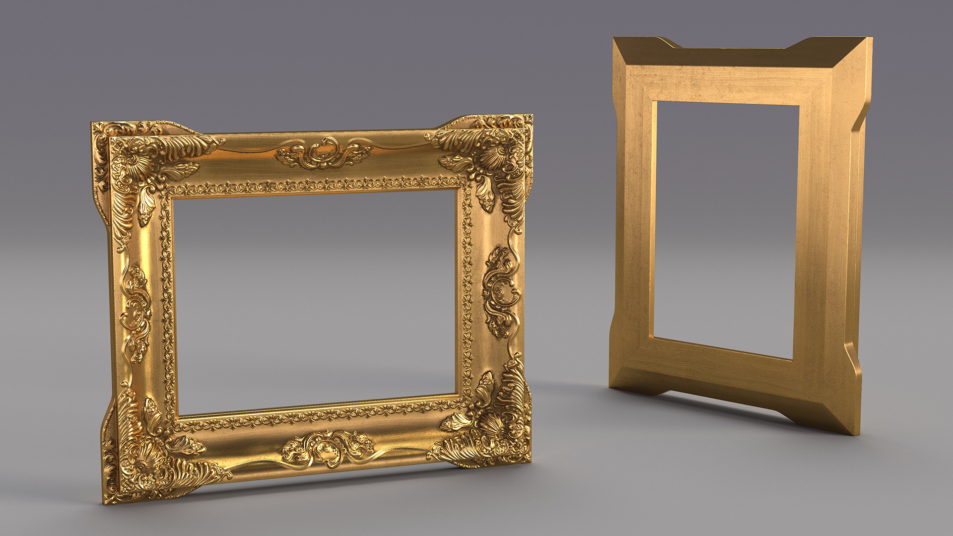 3D Classic Ornate Picture Frame model