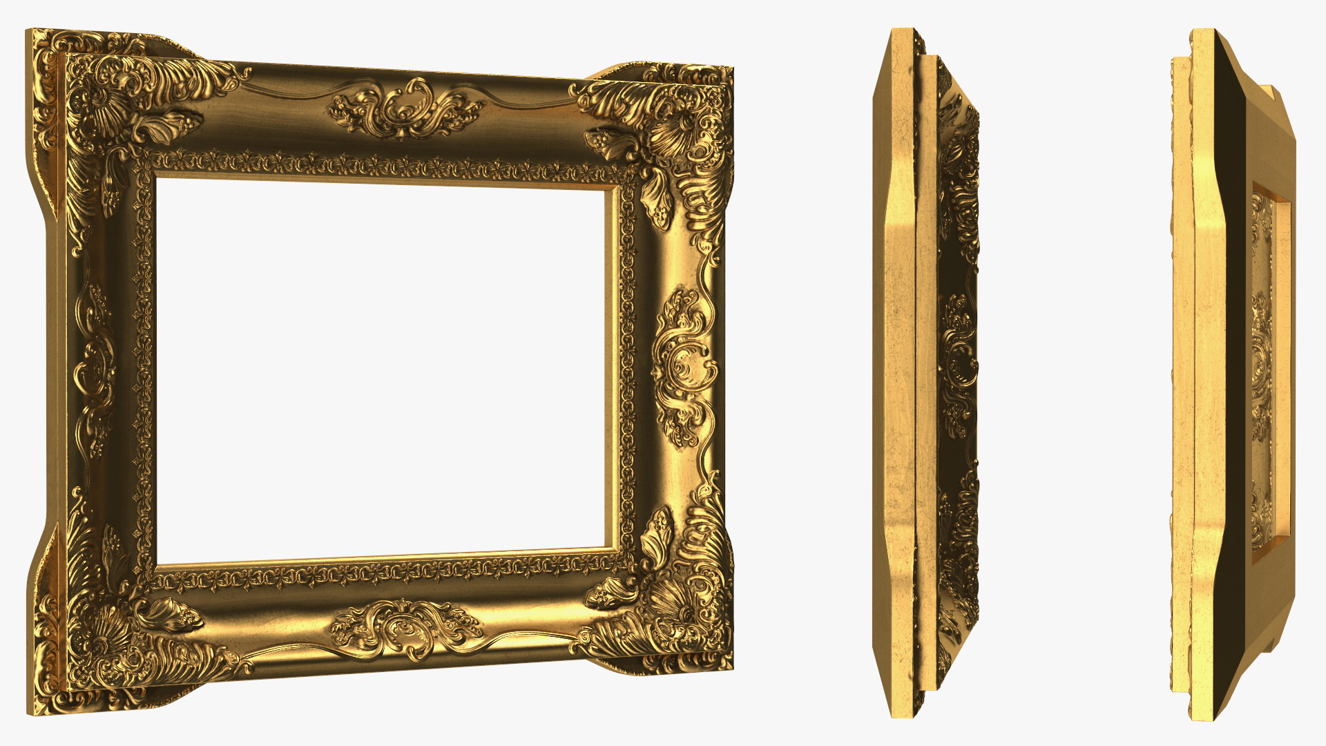 3D Classic Ornate Picture Frame model