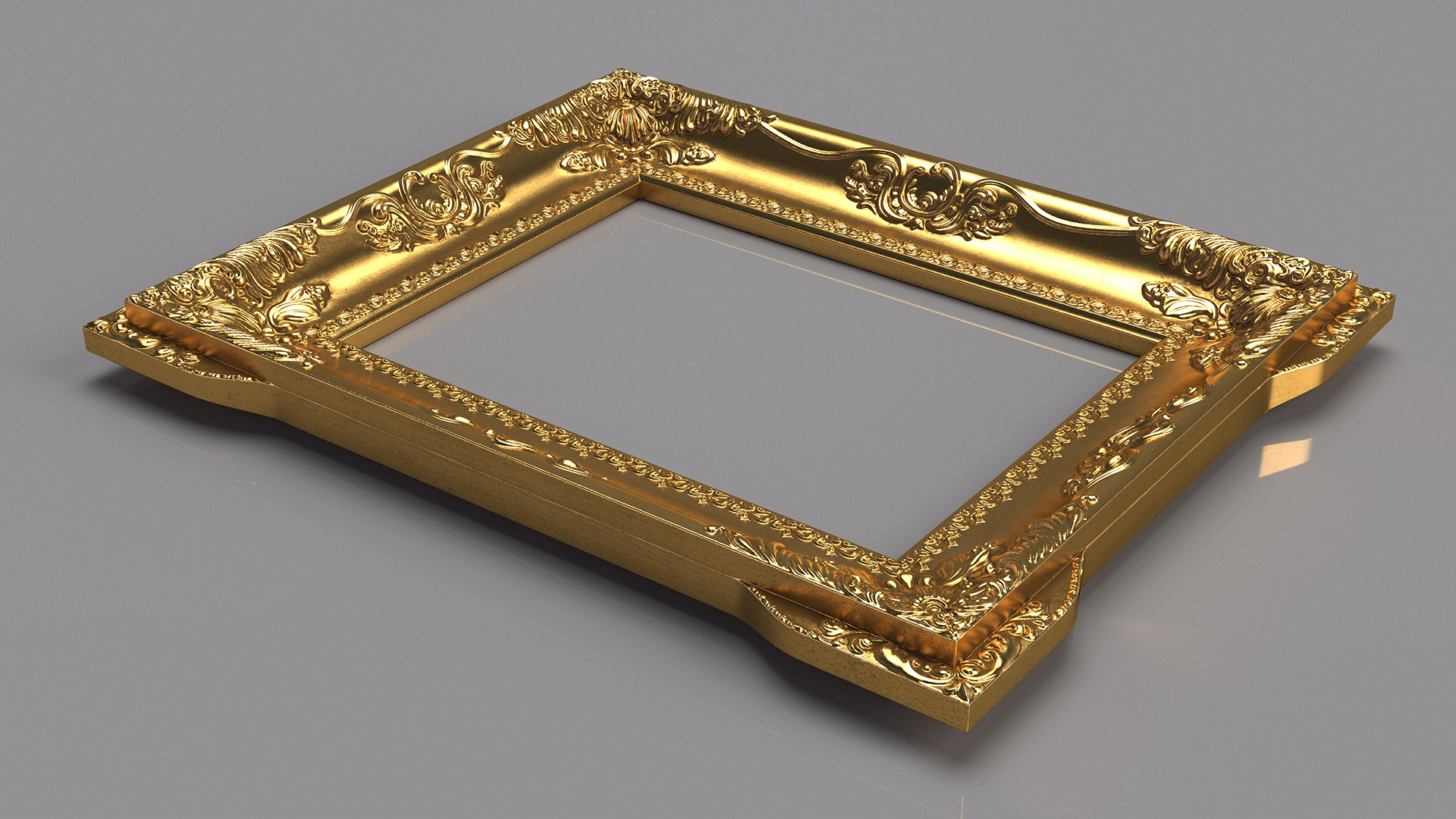 3D Classic Ornate Picture Frame model