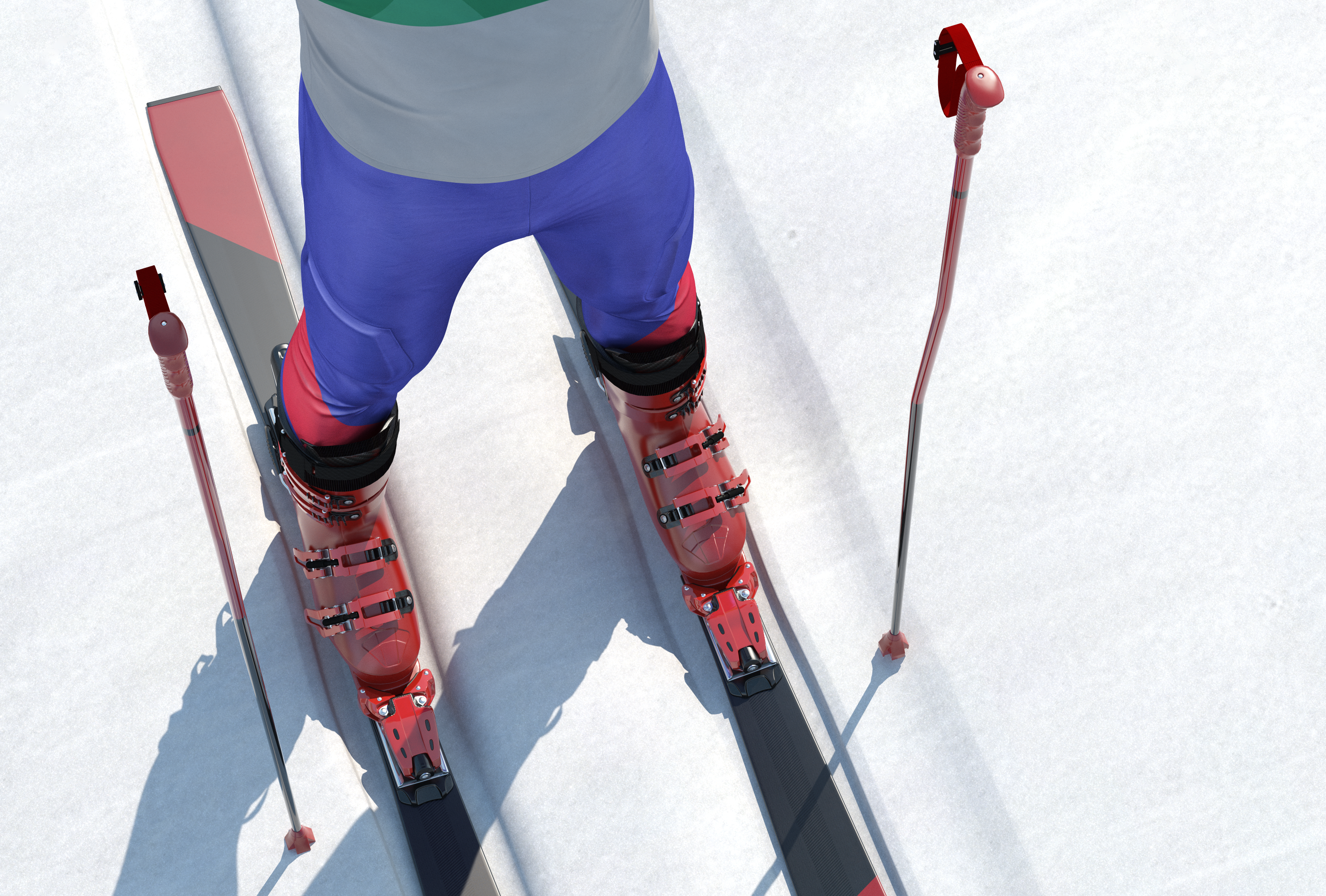 Ski Poles Generic 3D Model, view 3
