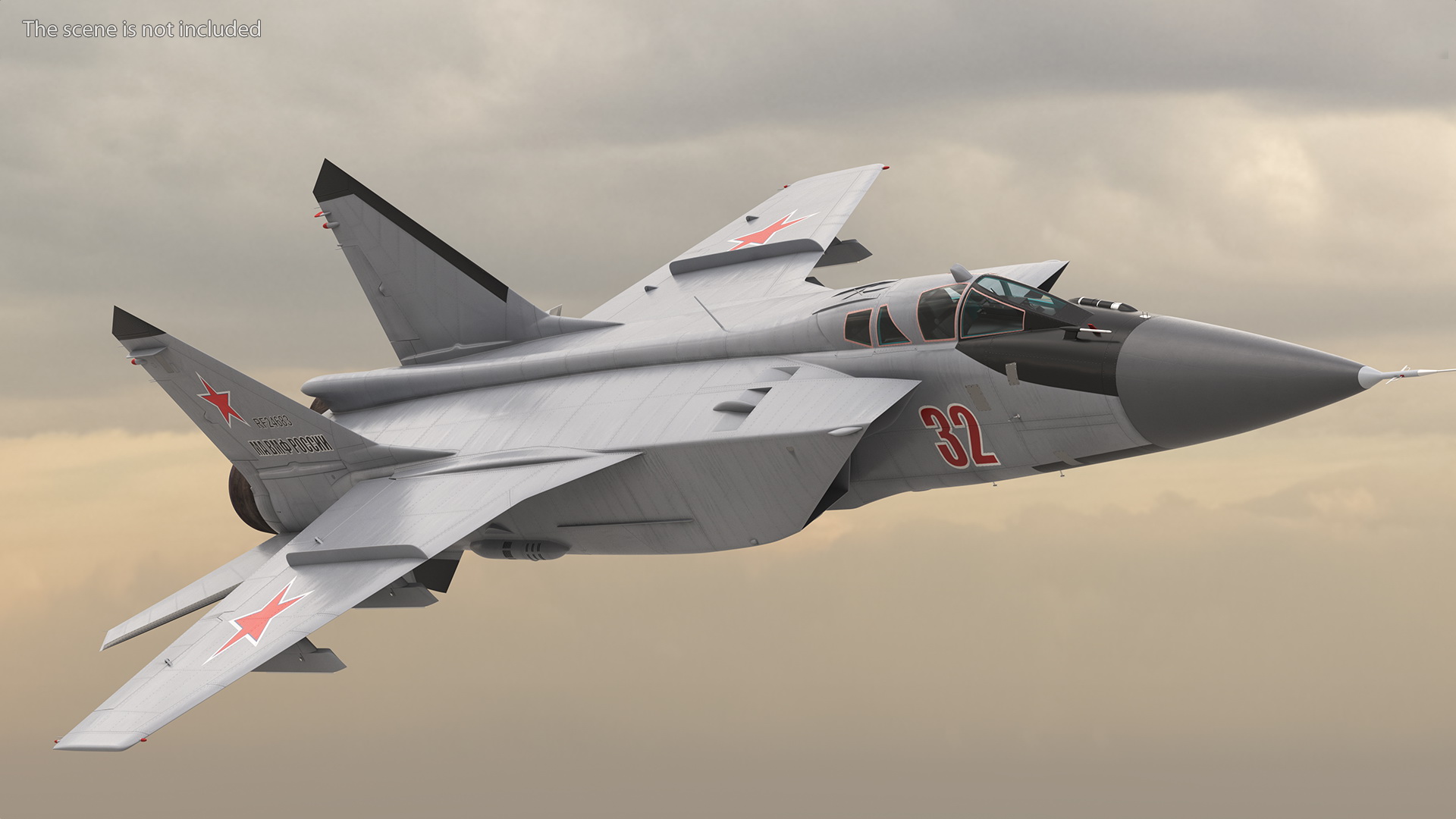 3D Mikoyan MiG-31 Supersonic Interceptor Aircraft Flight model