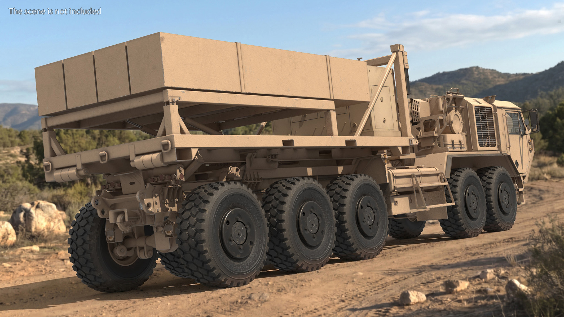 Mobile Missile Launcher System on Truck Desert - view 3