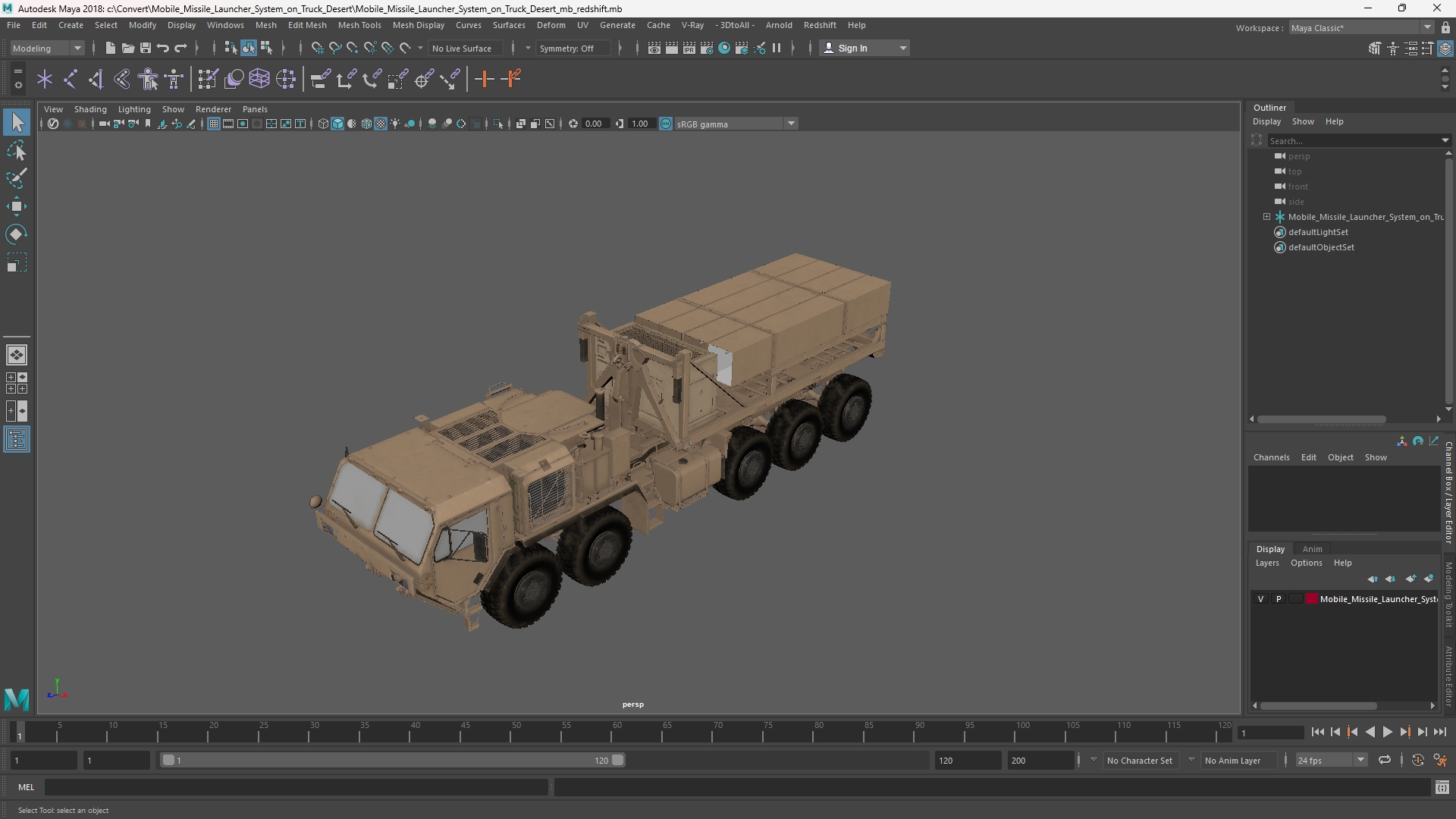Mobile Missile Launcher System on Truck Desert - view 11
