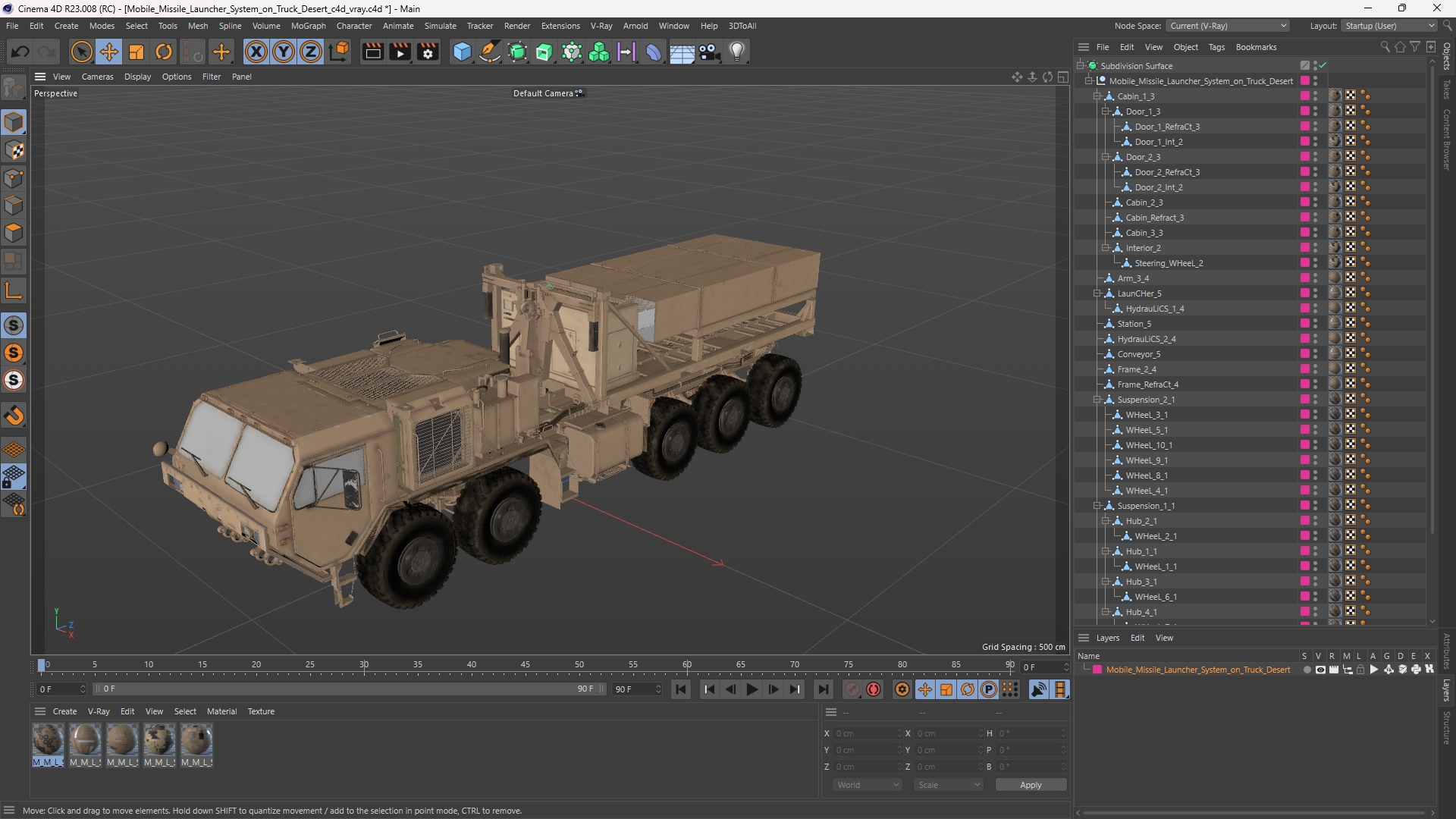 Mobile Missile Launcher System on Truck Desert - view 12
